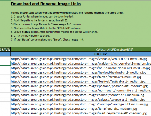 Download and Rename Images Using Excel