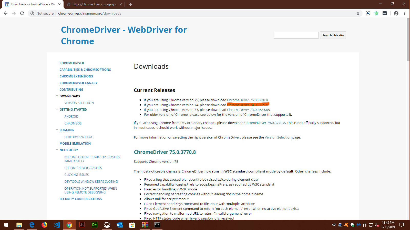 chrome driver for chrome browser 61.0.3163.100 for mac